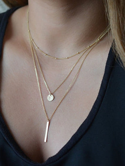 necklace Chic & Modern Street Geometry Necklaces / 3 Layered Necklace / Dailywear / Spring / Summer / Fall / Winter for Women