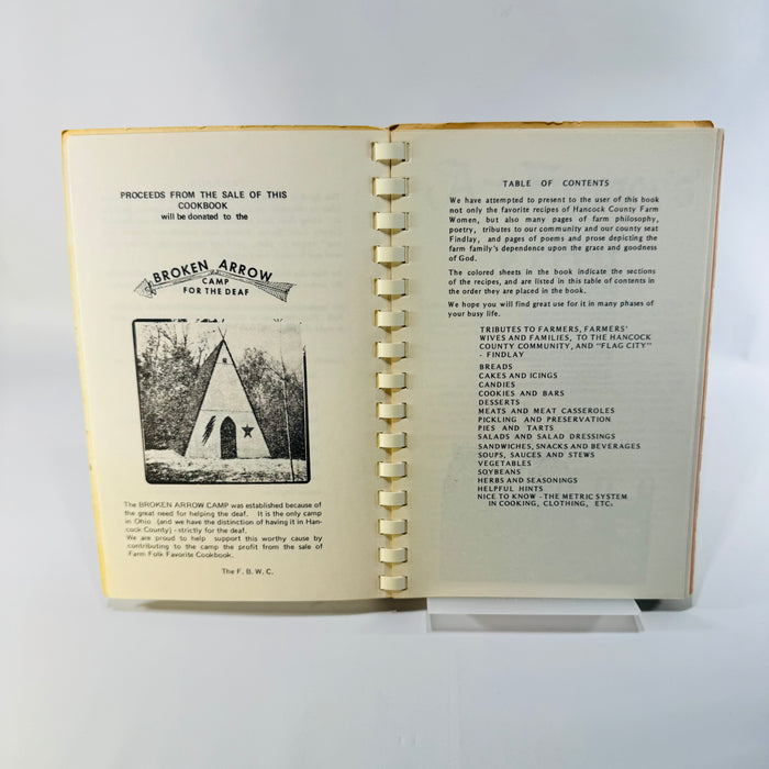Farmfolk Favorites of Hancock County Farm Bureau 1977 Second Edition Ohio Cookbook