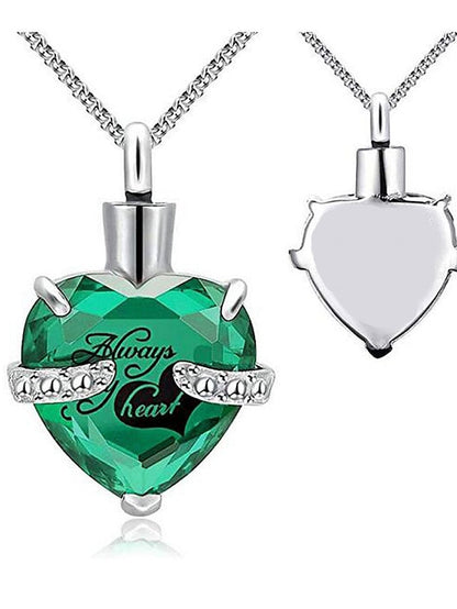 ulatree urn necklaces for ashes cremation jewelry for ashes urns for human ashes heart necklaces for women memorial pendant always in my heart for Women