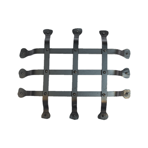 Flat Bar Flat Tip Speakeasy Grille - 16-1/4" x 13-1/2" - 6 Bars - Multiple Finishes Available - Sold Individually