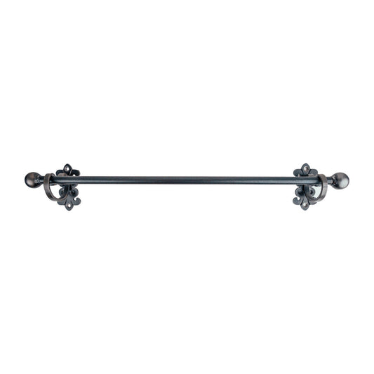 Fleur-de-lis Custom Bathroom Hardware - Towel Bar - 30" Inch - Multiple Finishes Available - Sold Individually