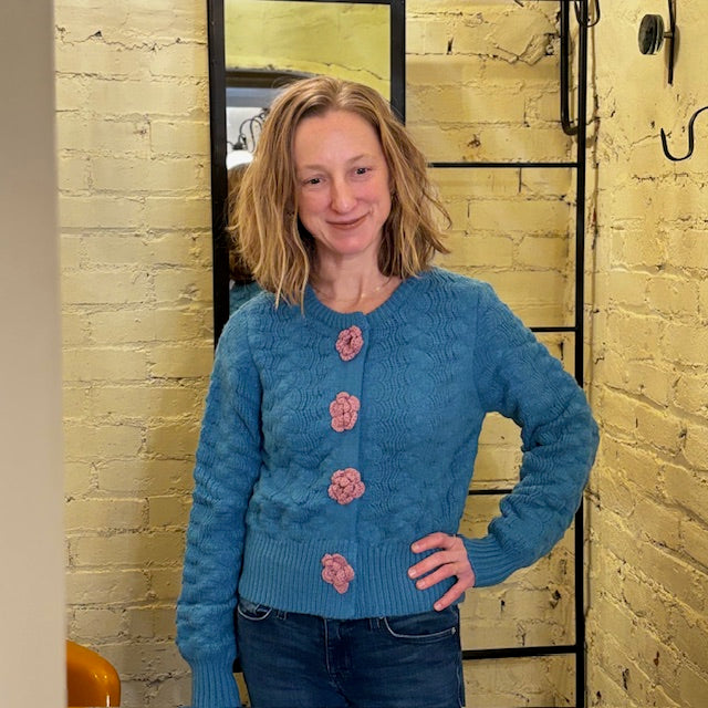 Flower Button Cardigan