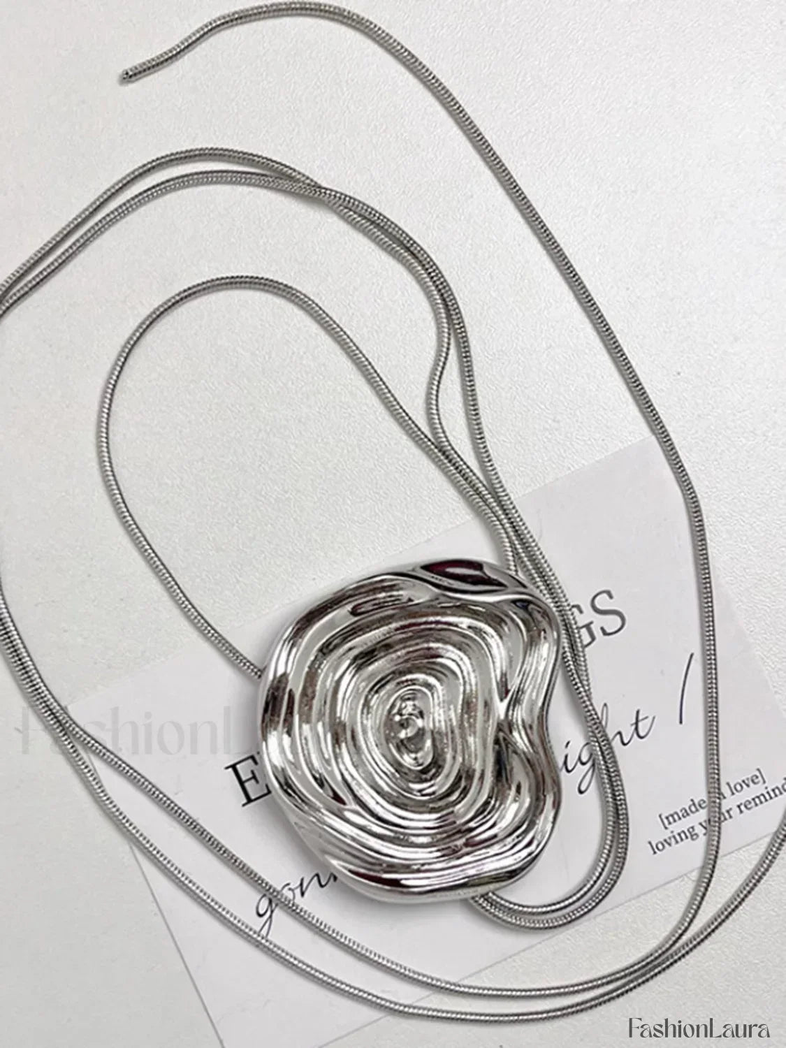 Flower Decor Graceful Drawstring Necklace
