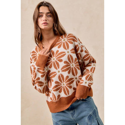 Flower Pattern Sweater