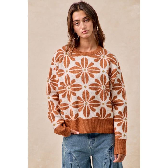 Flower Pattern Sweater