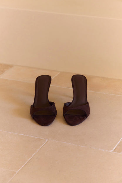 Avani Heel Dark Cacao Suede