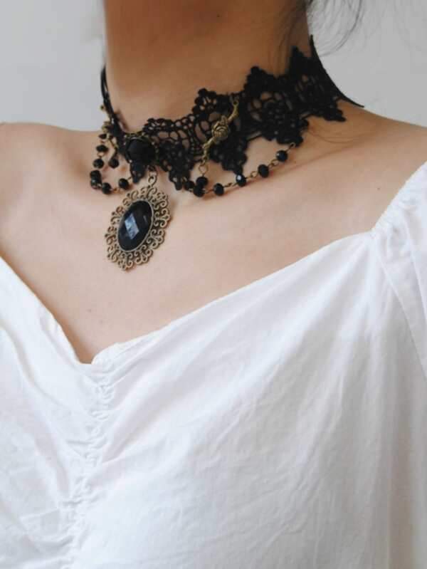 Gemstone Decor Necklace for Women