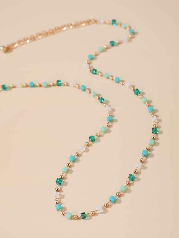 Geometric Beaded Necklace for Women