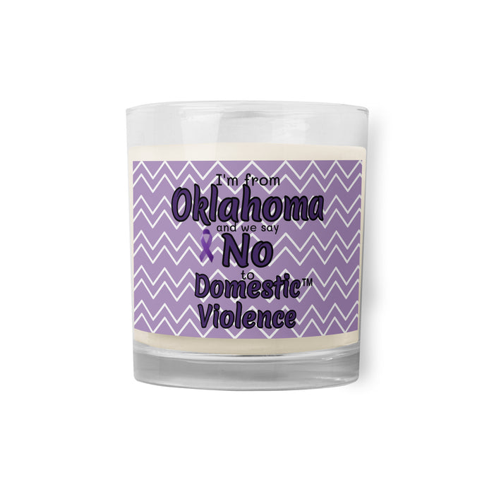 Glass jar soy wax candle