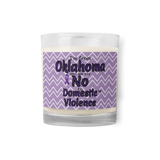 Glass jar soy wax candle