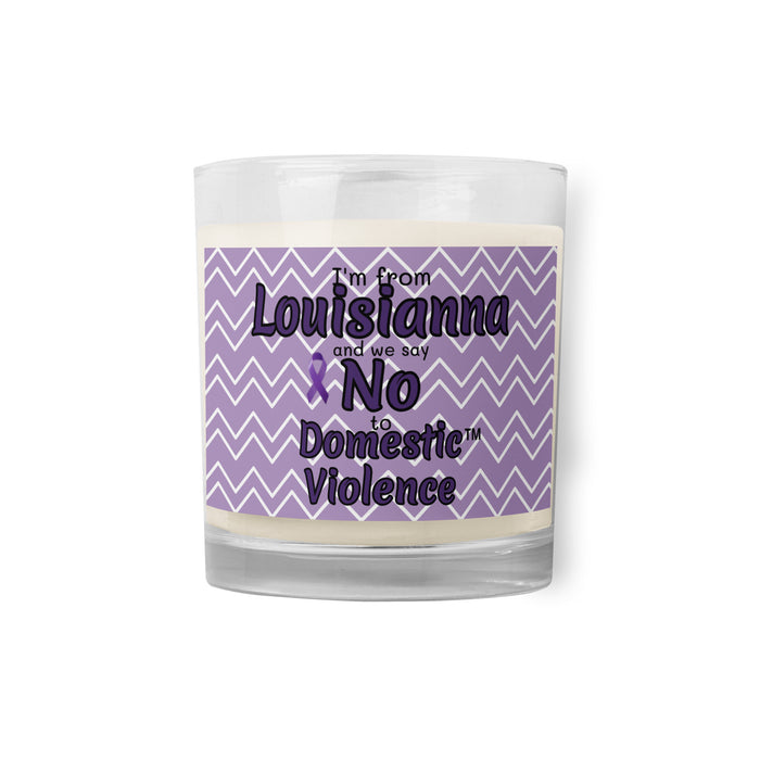 Glass jar soy wax candle