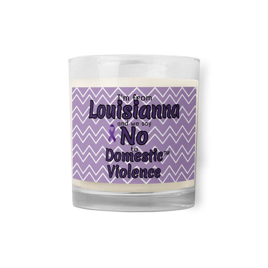 Glass jar soy wax candle