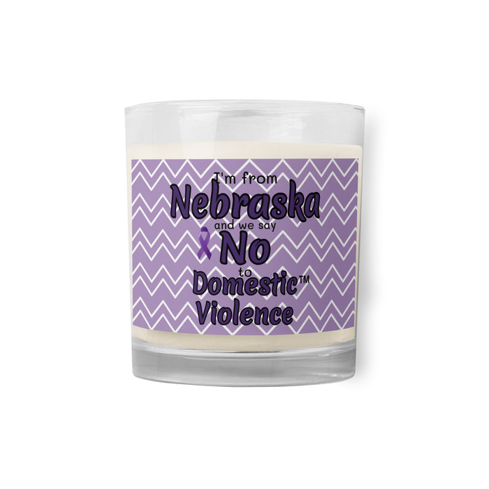 Glass jar soy wax candle