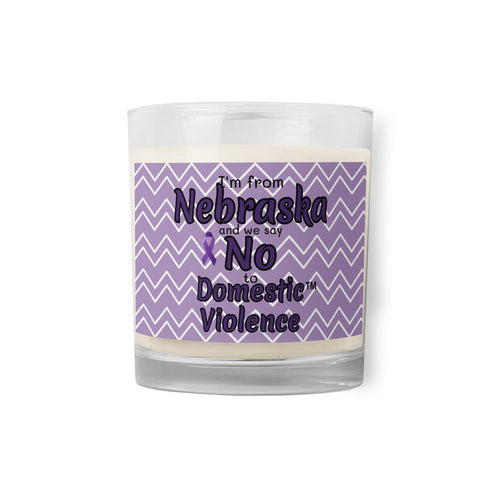 Glass jar soy wax candle