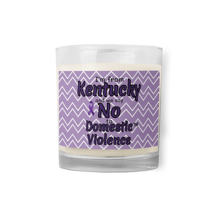 Glass jar soy wax candle