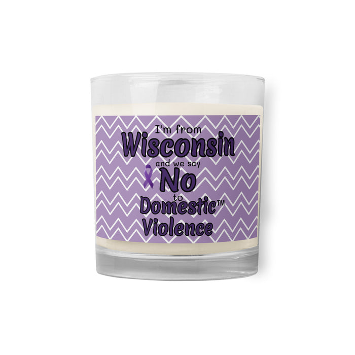 Glass jar soy wax candle