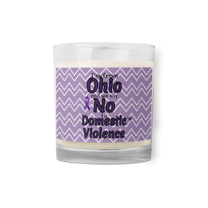Glass jar soy wax candle