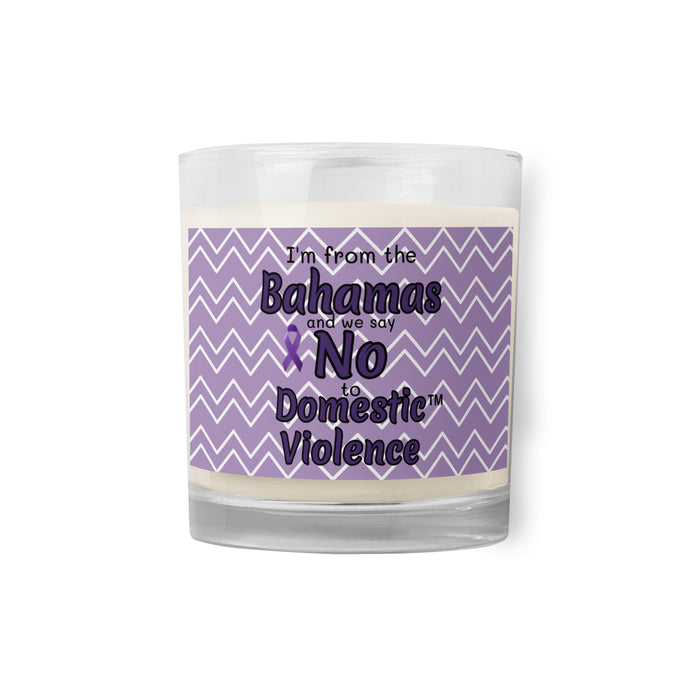 Glass jar soy wax candle