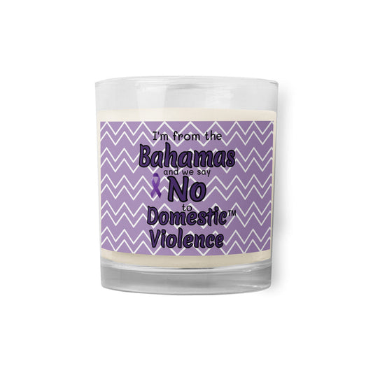 Glass jar soy wax candle