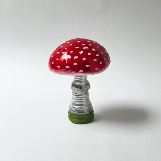 Glass Mushroom (amanita muscaria) Decorative Object Small
