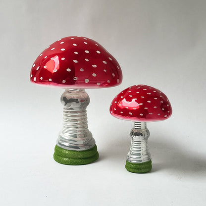 Glass Mushroom (amanita muscaria) Decorative Object Small