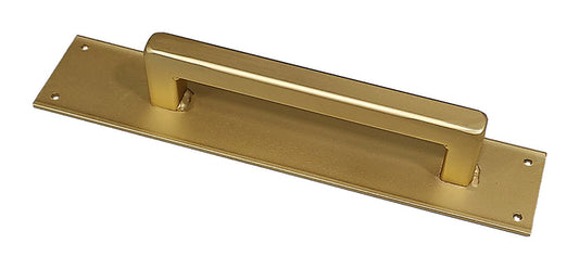 Gold Barn Door Handle - Plain Rectangular  - Wild West Hardware