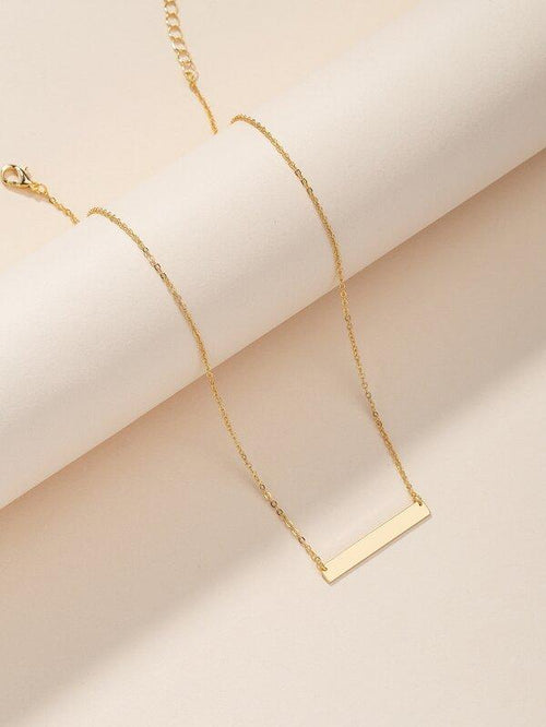 Gold Geometric Charm Necklace for Women