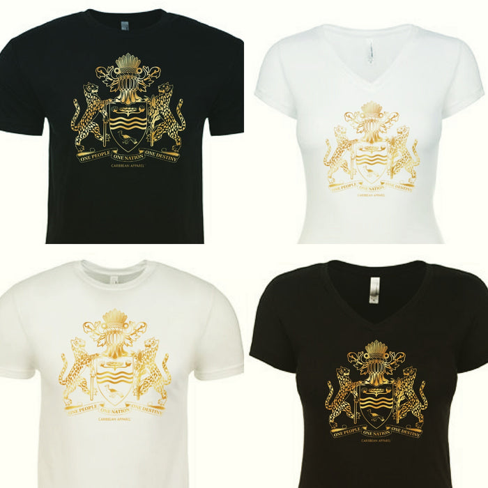 Guyana Coat of Arms Gold