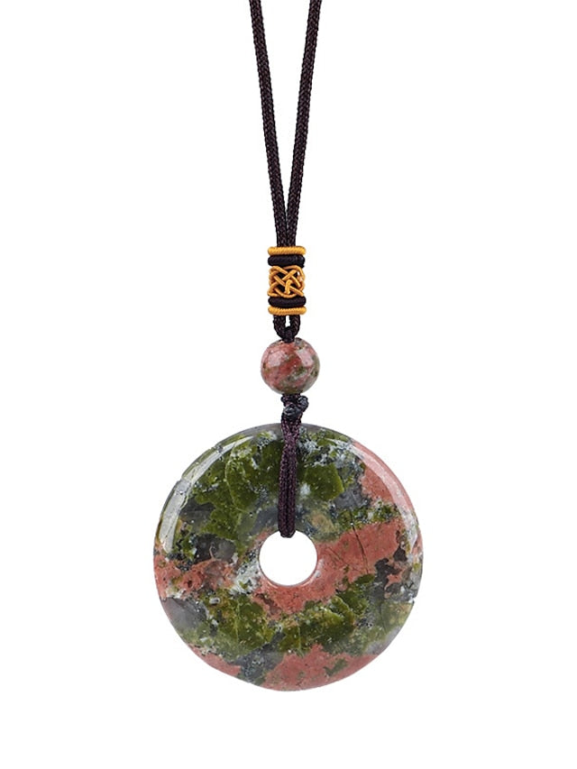 1PC Pendant Necklace Long Necklace For Men's Stone Black Street Gift Daily Crystal Stone Retro Friends for Women