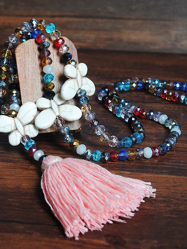1pc Pendant Necklace Necklace For Street Festival Cord Stone Long Butterfly / Long Necklace / Bead Necklace for Women