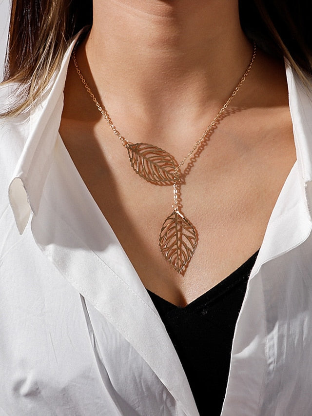 necklace Chic & Modern Street Leaf Necklaces for Women