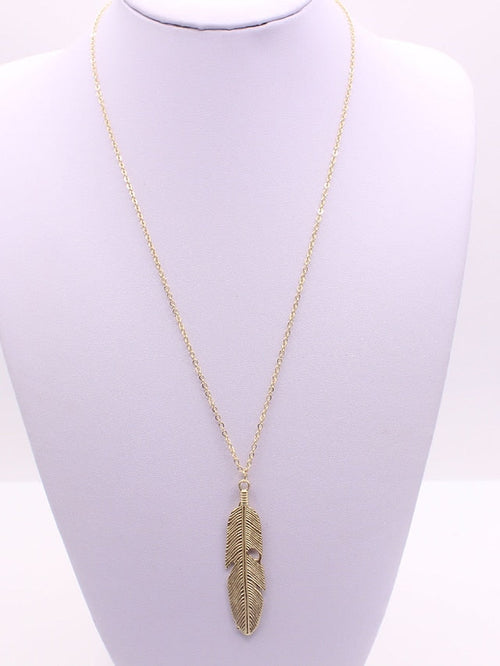 1PC Necklace For Street Daily Alloy Classic Feather for Women