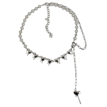 Layered heart beaded choker necklace  | Festival Outfits Women