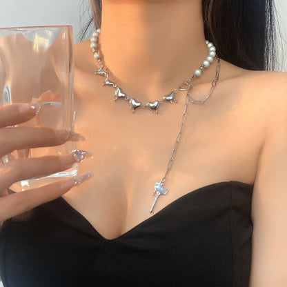 Layered heart beaded choker necklace  | Festival Outfits Women