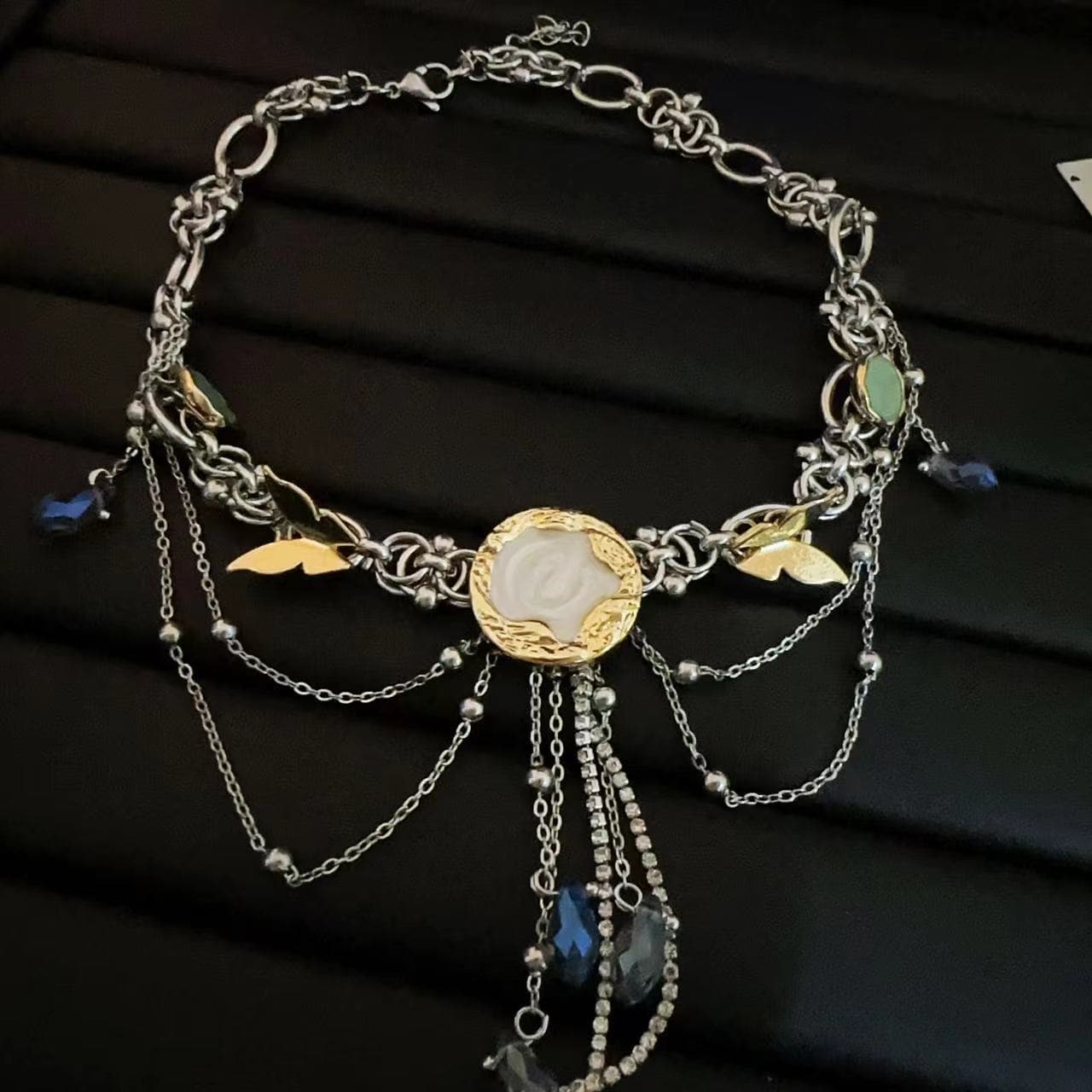 Butterfly pendant print choker necklace  | Festival Outfits Women