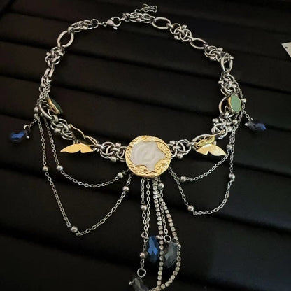 Butterfly pendant print choker necklace  | Festival Outfits Women