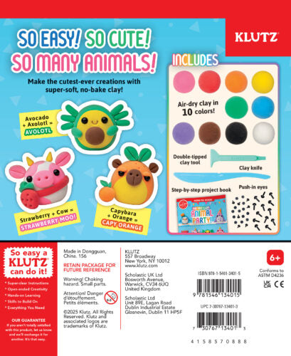 Klutz Air Dry Clay Animal Party!