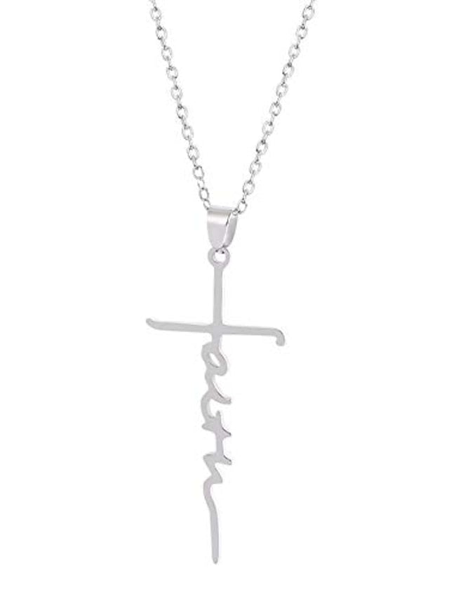 doomuut cross necklace 925 sterling silver love of cross pendant necklace gift for women girls for Women