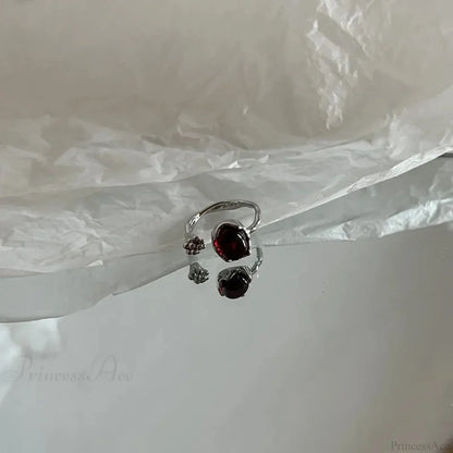 Kpop Y2K Crystal Star Gothic Ring