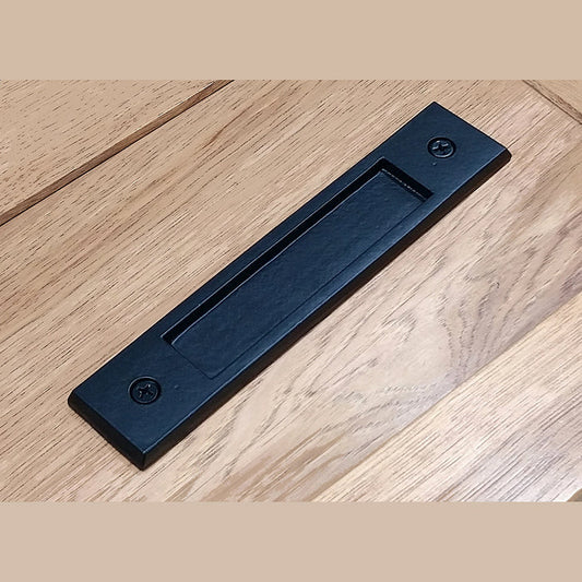 Large Flush Pull Barn Door Handle -Sleek Modern Finger Pull Handle  - "Easy Mount" - Multiple Finishes Available