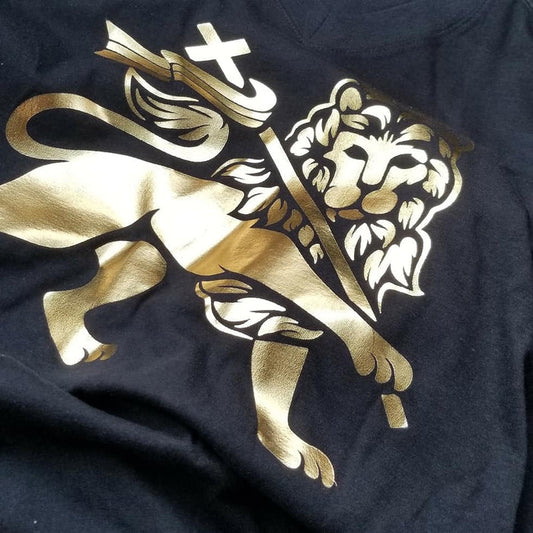 Lion of Judah foil tshirt