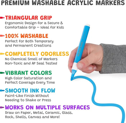 Magic Stix Washable Acrylic Markers, 36pk