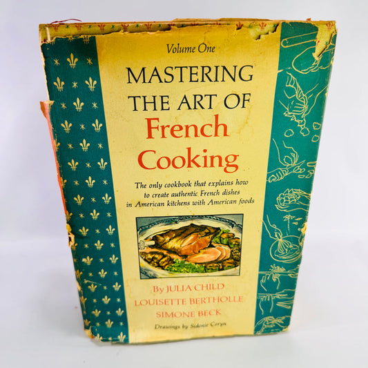 Mastering the Art of French Cooking Volume One Julia Child 1971 Hardcover Reading Copy with Dust Jacket