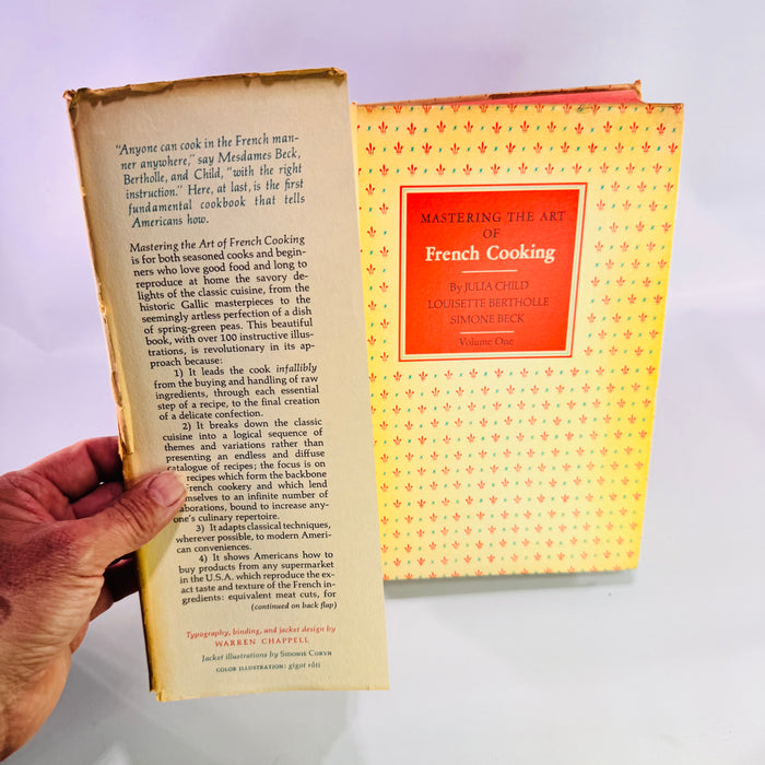 Mastering the Art of French Cooking Volume One Julia Child 1971 Hardcover Reading Copy with Dust Jacket