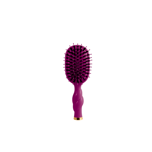 Mini Boar Bristle Hair Brush - Mulberry