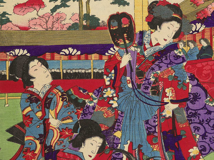 Miyako no haru tori awase no zu by Yoshu Chikanobu / BJ353-003