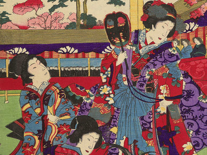 Miyako no haru tori awase no zu by Yoshu Chikanobu / BJ353-003