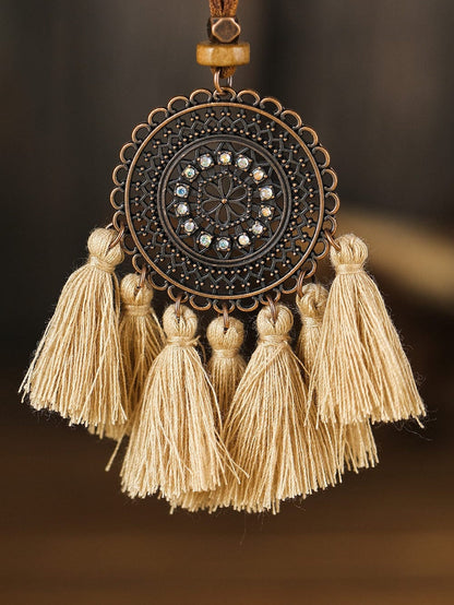 Bohemian Tassel Trio Necklace Set