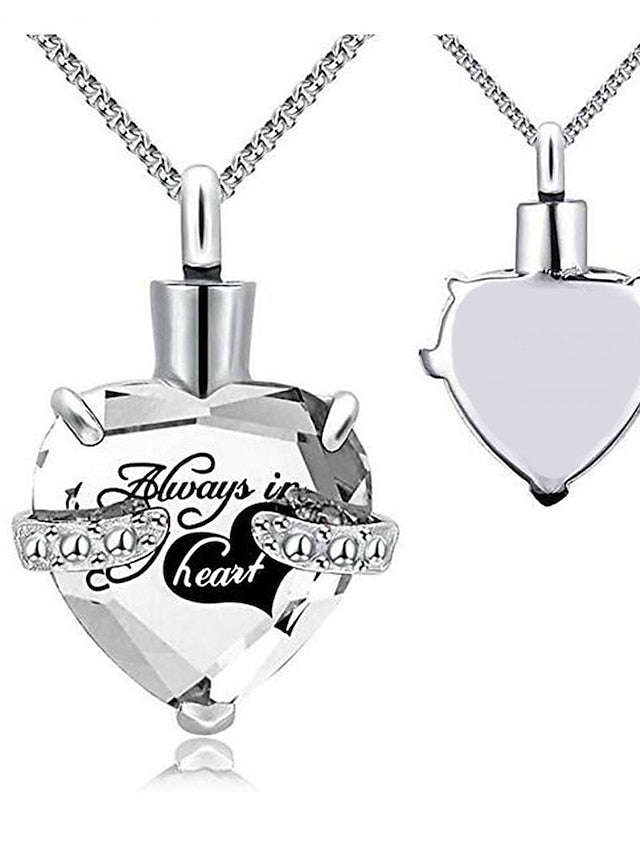 ulatree urn necklaces for ashes cremation jewelry for ashes urns for human ashes heart necklaces for women memorial pendant always in my heart for Women