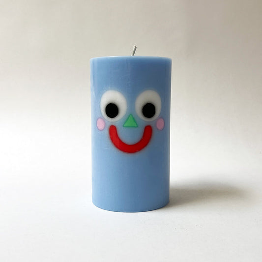 Novelty Happy Candle Blue